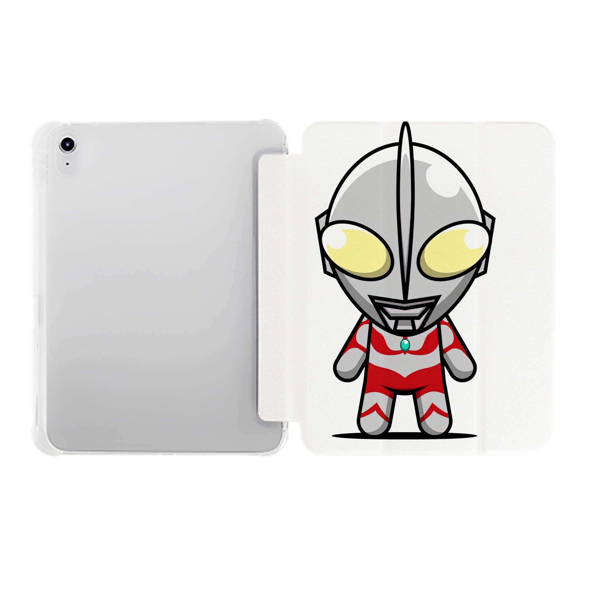 （画像用） ウルトラマン Ultraman IPad ケース ペン収納付き 三つ折りスタンド PUレザー×シリコン 対応機種9.5/10.5/10.9インチ